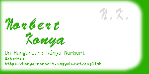 norbert konya business card
